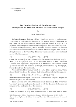 On the distribution of the distances of multiples of an irrational