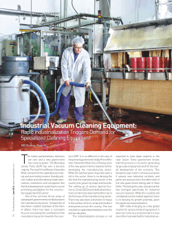 Industrial Vacuum Cleaning Equipment Rapid Industrialization