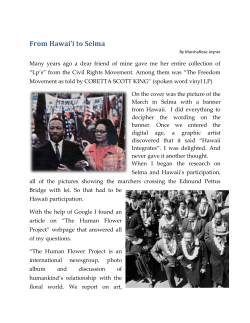 From Hawai`i to Selma - Civil Rights Movement Veterans