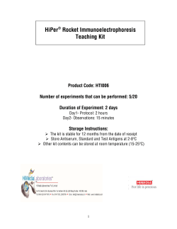 HiPer&reg; Rocket Immunoelectrophoresis Teaching Kit
