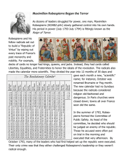 Maximilien Robespierre Began the Terror