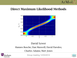 Direct Maximum Likelihood Methods
