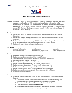 The Challenges of Modern Federalism