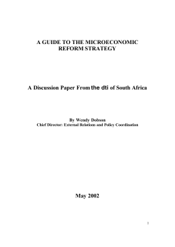 Guide to the microeconomic reform strategy