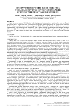 concentration of white blood cells from whole blood by dual