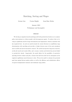 Matching, Sorting and Wages - Institute for Fiscal Studies