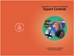 Export Controls - BIS - Department of Commerce