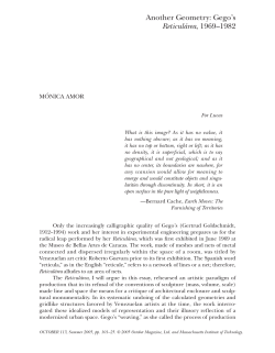 Another Geometry: Gego`s Reticul&aacute;rea, 1969&ndash;1982