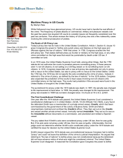 Maritime Piracy in US Courts