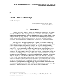 Chapter 9: Tax on Land and Buildings