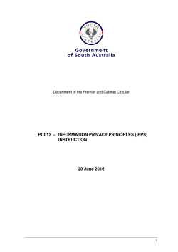 INFORMATION PRIVACY PRINCIPLES