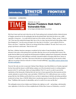 The Haiti Earthquake- Printout - TIME