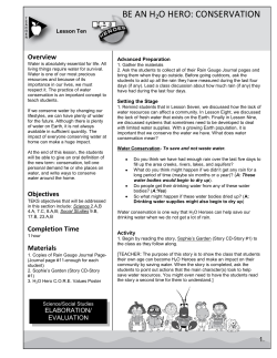 Be an H2O Hero-Conservation