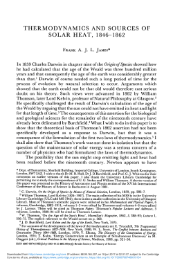 Thermodynamics and Sources of Solar Heat, 1846&ndash;1862