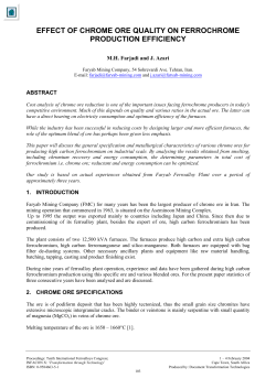 Effect of Chrome Ore Quality on Ferrochrome