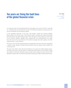 Ten years on: fixing the fault lines of the global financial crisis