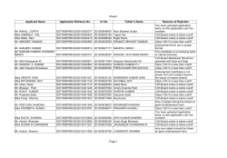 Sheet1 Page 1 Applicant Name Application Refrence No