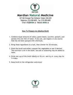 How To Prepare An Alkaline Broth 1. Combine equal amounts of