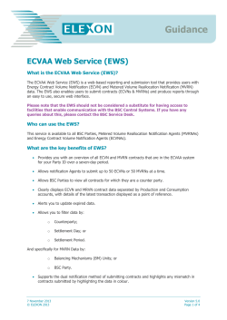 ECVAA Web Service (EWS)