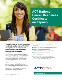 Spanish NCRC Information Flyer