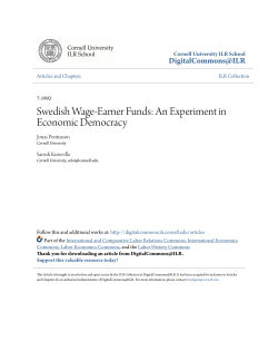 Swedish Wage-Earner Funds: An Experiment in Economic Democracy