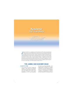 the jammu and kashmir issue - The Ministry of External Affairs