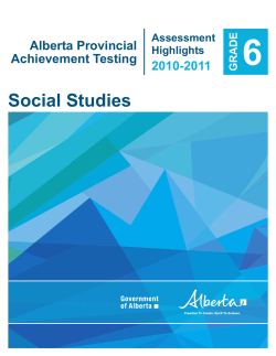 Social Studies - Alberta Education