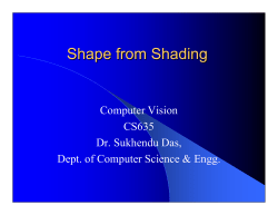 Shape from Shading - CSE-IITM