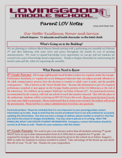 Parent LOVNotes #20 - Cobb County School District