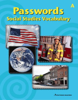Passwords: Social Studies Vocabulary