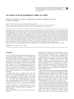 Are nitrate levels in groundwater stable over time?