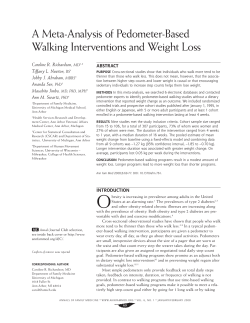 A Meta-Analysis of Pedometer-Based Walking Interventions and