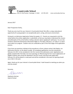 Elementary Re-Application Packet