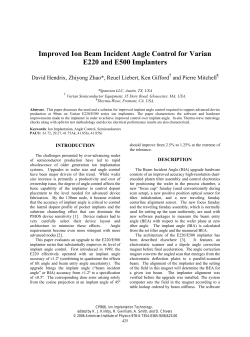 Improved Ion Beam Incident Angle control for Varian E220 and E500