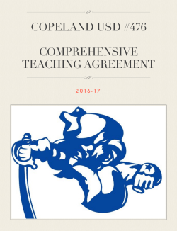 COPELAND USD #476 COMPREHENSIVE TEACHING AGREEMENT