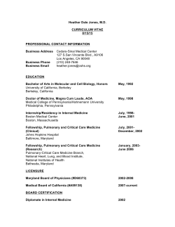 Heather Dale Jones, M.D. CURRICULUM VITAE 8/15/15