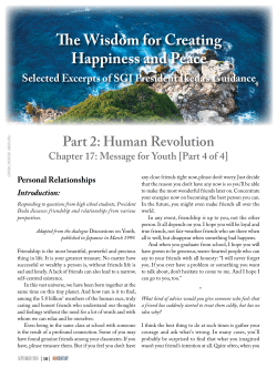 The Wisdom for Creating Happiness and Peace