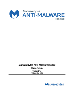Malwarebytes Anti-Malware Mobile User Guide