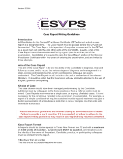 Case Report Writing Guidelines Introduction Aim of the