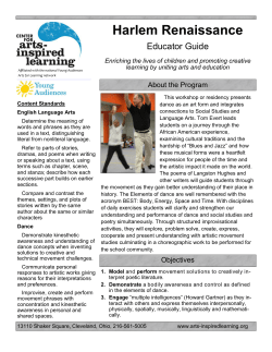 Harlem Renaissance - Center for Arts