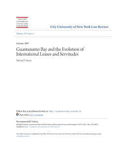 Guantanamo Bay and the Evolution of International Leases and