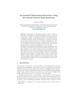 Incremental Information Extraction Using Tree