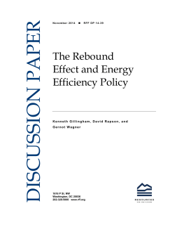 The Rebound Effect and Energy Efficiency