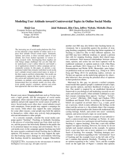 Modeling User Attitude toward Controversial Topics