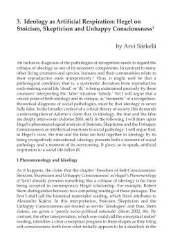 3. Ideology as Artificial Respiration: Hegel on