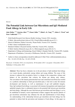 The Potential Link between Gut Microbiota and IgE
