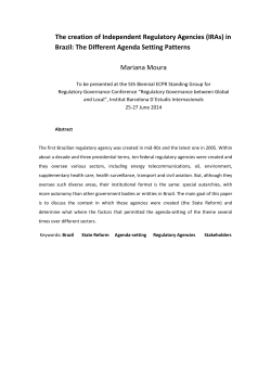 The creation of Independent Regulatory Agencies (IRAs) in Brazil