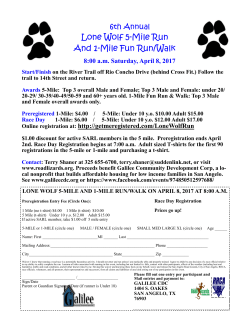 Lone Wolf 5-Mile Run And 1-Mile Fun Run/Walk