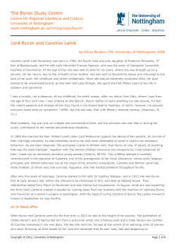 Lord Byron and Caroline Lamb