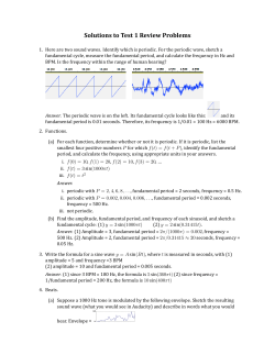 Solutions to Test 1 Review Problems